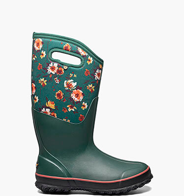 Classic Tall Painterly Women's Farm Boots in Emerald Multi for $123.99