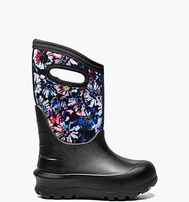 Neo-Classic Real Flower Kids Winter Boots in Black Multi for $91.99