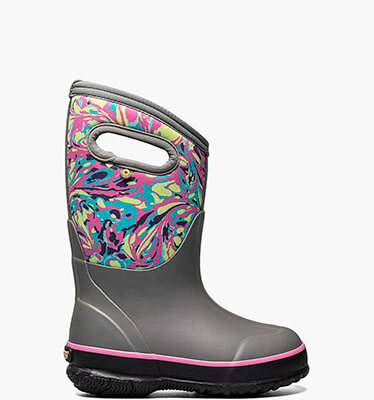 Classic Winter Marble Kids' Insulated Rain Boots in Gray Multi for $79.90
