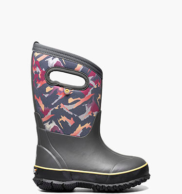 Classic Winter Mountain Kids' Insulated Rain Boots in Dark Gray Multi for $79.90
