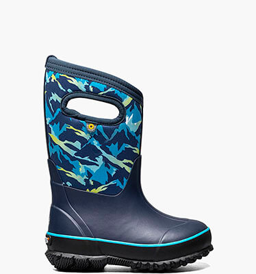 Classic Winter Mountain Kids' Insulated Rain Boots in navy multi for $100.00