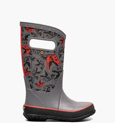 Rainboots Cool Dinos Kids' Rain Boots in Gray for $27.49