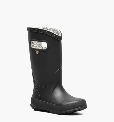 Rainboots Plush Kids' Rain Boots in Black for $80.00