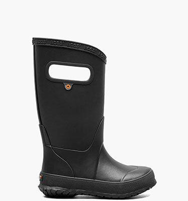 Rainboots Plush Kids' Rain Boots in Black for $75.00