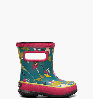 Skipper Mushroom Kids' Rain Boots in Teal Multi for $50.00