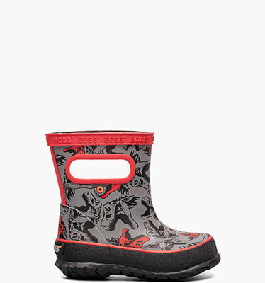 Skipper Cool Dinos Kids' Rain Boots in Gray for $37.50