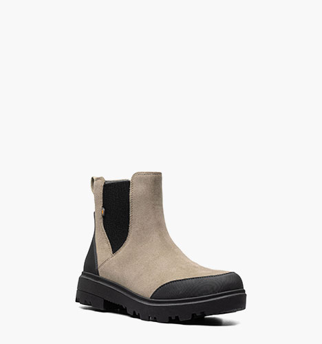 Holly Chelsea Leather Women's Waterproof Leather Boots in Taupe for $149.90