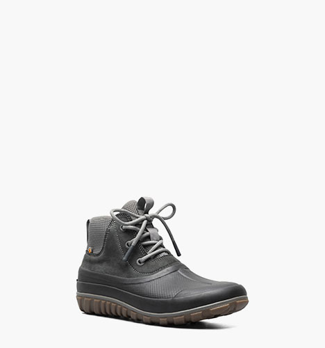 Casual Lace Leather Women's Casual Boots in Dark Gray Multi for $84.90