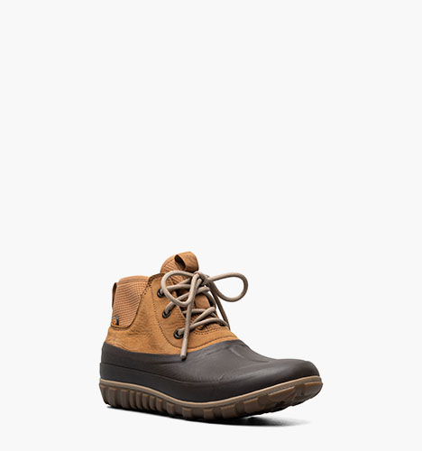 Casual Lace Leather Women's Casual Boots in Cognac Multi for $84.90
