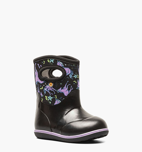 Baby Classic Unicorn Awesome Toddler Rain Boots in Black Multi for $60.00