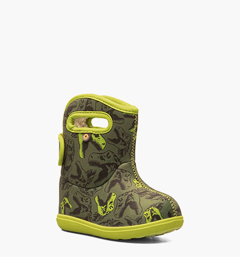 Baby Bogs II Cool Dino's Toddler Rain Boots in Dark Green Multi for $44.99