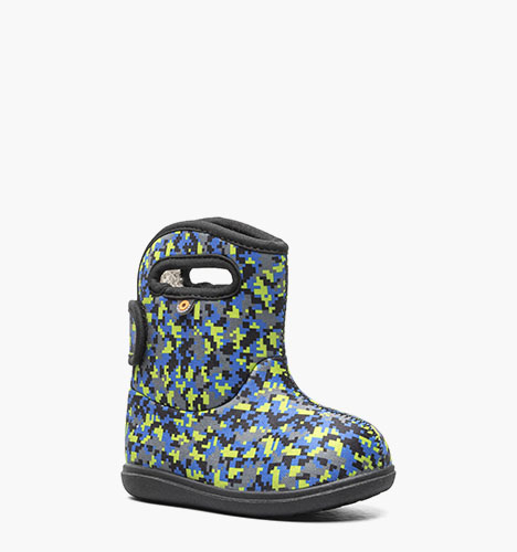 Baby Bogs II Digital Maze Toddler Rain Boots in Black Multi for $54.90