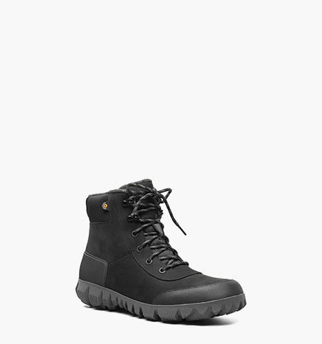 Arcata Urban Leather Mid Men's Winter Boots in Black for $108.99