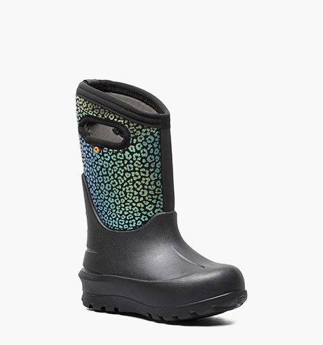 Neo-Classic  Rainbow Leopard Kids' 3 Season Boots in Black Multi for $86.25