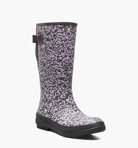 Amanda II Tall Spotty Women's Rain Boots in Burgundy Multi for $71.99