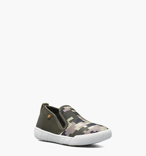 Kicker II Slip On Medium Camo Kid's Outdoor Shoes in Army Green for $44.99