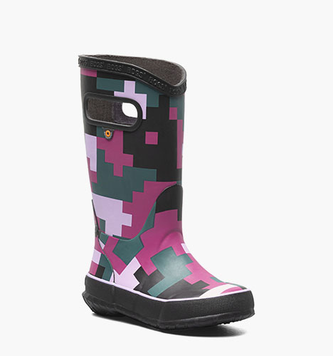 Rainboot Big Camo Kid's Rainboots in Black Multi for $52.50