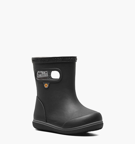 Skipper II Solid Kid's Rainboots in Black for $60.00