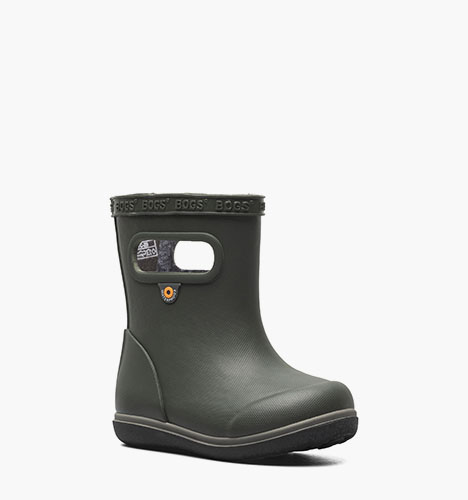Skipper II Solid Kid's Rainboots in Dark Green for $41.99