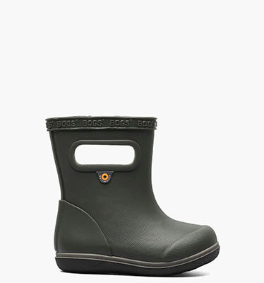 Skipper II Solid Kid's Rainboots in Dark Green for $41.99