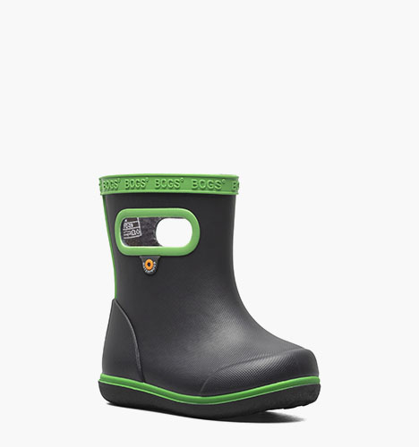 Skipper II Solid Kid's Rainboots in Navy/Green for $60.00