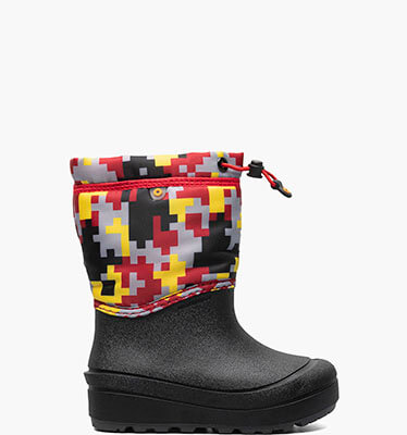 Snow Shell Medium Camo Kid's Winter Boots in Cherry for $60.00