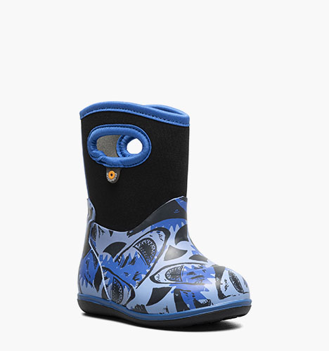 Baby Classic Sharks Waterproof Baby Boots in Blue Multi for $75.00