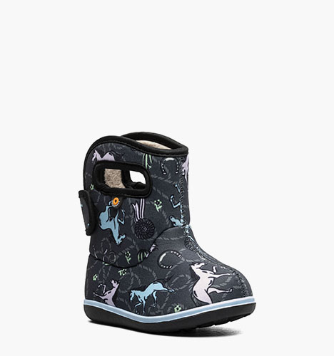 Baby Bogs II Horses Waterproof Baby Boots in Dark Gray Multi for $56.99