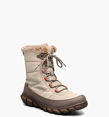 Cedar Quilt Lace Women's Waterproof Boots in Oatmeal for $155.00