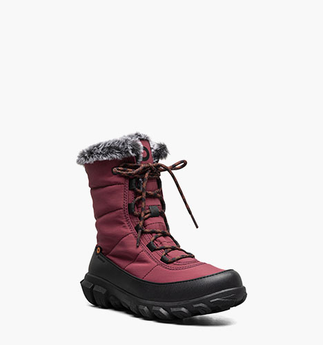 Cedar Quilt Lace Women's Waterproof Boots in Garnet for $155.00