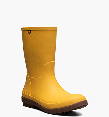 Amanda II Mid Women's Rain Boots in Mustard Multi for $105.00