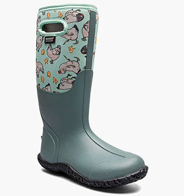 Mesa Chickens Women's Farm Boots in Aqua Multi for $130.00