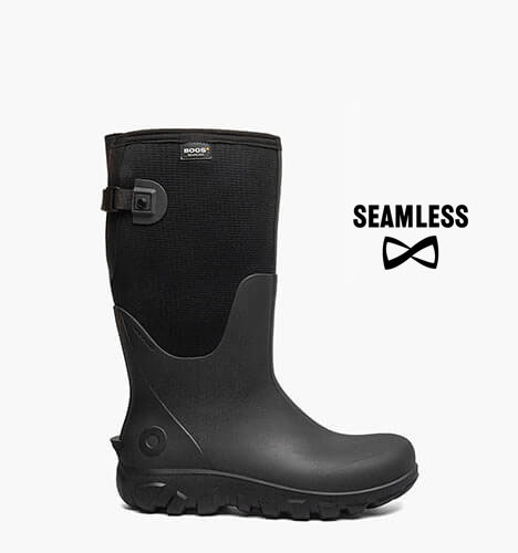Classic Seamless Adjustable Calf Men's Farm Boots in Black for $165.00
