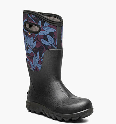 Classic Seamless Tall Outline Leaves Women's Farm Boots in Black Multi for $180.00