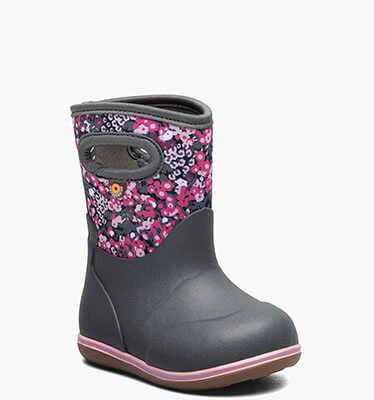 Baby Classic - Impressionist Floral Baby Boots in Dark Gray Multi for $80.00