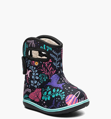 Baby Bogs II Cosmic Forest Baby Boots in Black Multi for $75.00