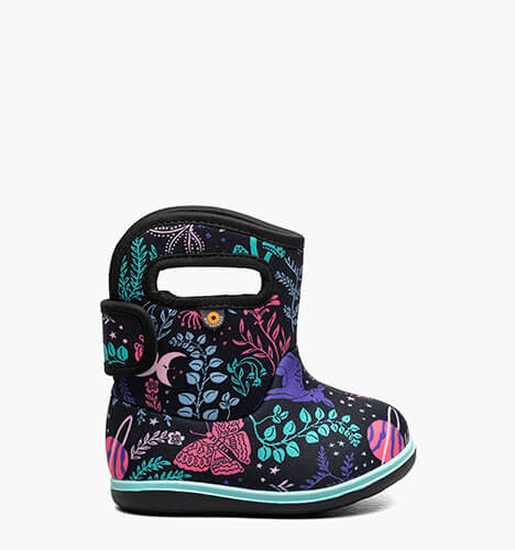 Baby Bogs II Cosmic Forest Baby Boots in Black Multi for $75.00