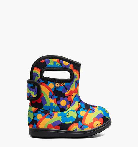 Baby Bogs II - Rainbow Planet Baby Boots in Black Multi for $75.00