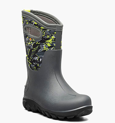 Classic Seamless Edgy Camo Kids' Winter Boots in Dark Gray Multi for $110.00