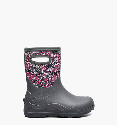 York Seamless Impressionist Floral Kids' Rain Boots in Gray Multi for $95.00