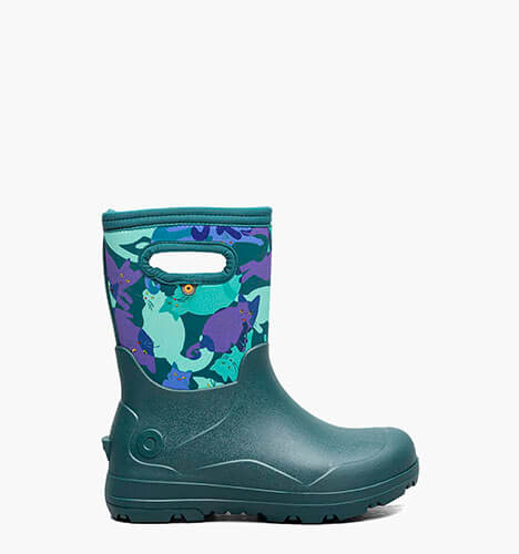York Seamless Catmo Kids' Rain Boots in Teal Multi for $95.00