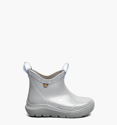 Skyline Rain Chelsea Glitter Kids' Rain Boots in Silver for $75.00