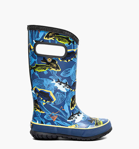 Rainboot Fish Kids' Rain Boots in navy multi for $70.00