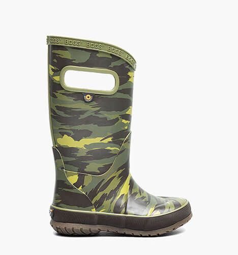 Rainboot Brush Camo Kids' Rain Boots in Green Multi for $70.00