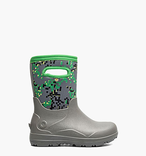 York Seamless - Crafted Camo Kids' Winter Boots in Gray Multi for $100.00