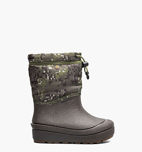 Snow Shell - Crafted Camo Kids' Winter Boots in olive multi for $80.00