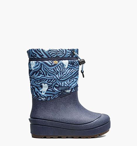Snow Shell - Friendly Yeti Kids' Winter Boots in navy multi for $80.00