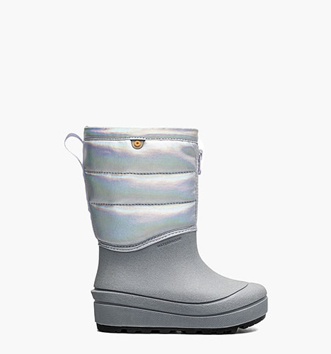 Snow Shell Zip - Holographic Silver Kids' Winter Boots in Silver for $80.00