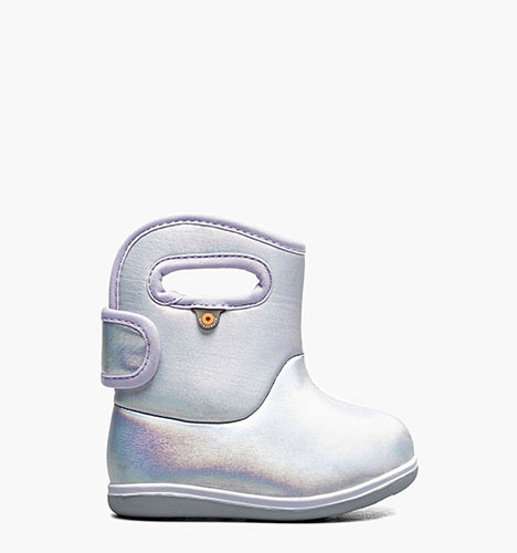 Baby Bogs II - Holographic Silver Baby Boots in Silver for $75.00