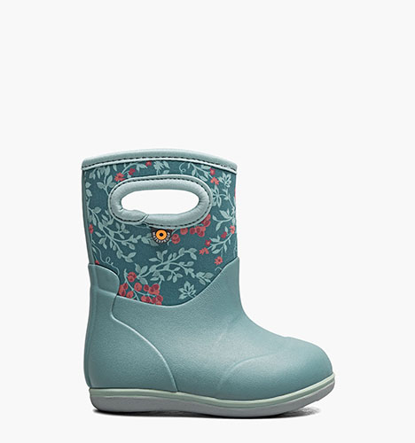 Baby Classic - Demure Floral Baby Boots in Mist Blue for $80.00